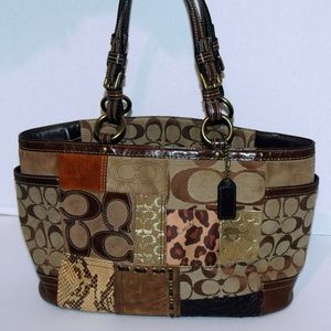 Coach Khaki Patchwork Tote Bag F0773-11495